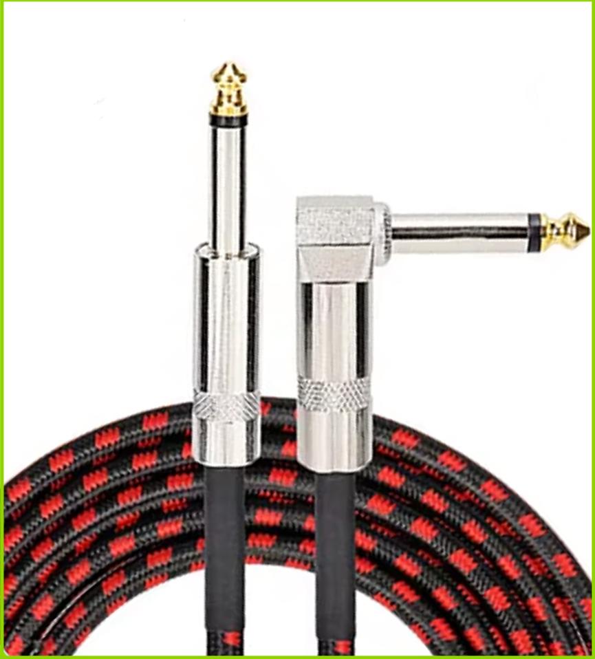 6.35mm Audio Cables TRS 1/4 Inch 6.5mm Audio Cable For Electric Guitar Bass 1.5/3/6M Gold Plated Shielded Low Noice Jack Cable