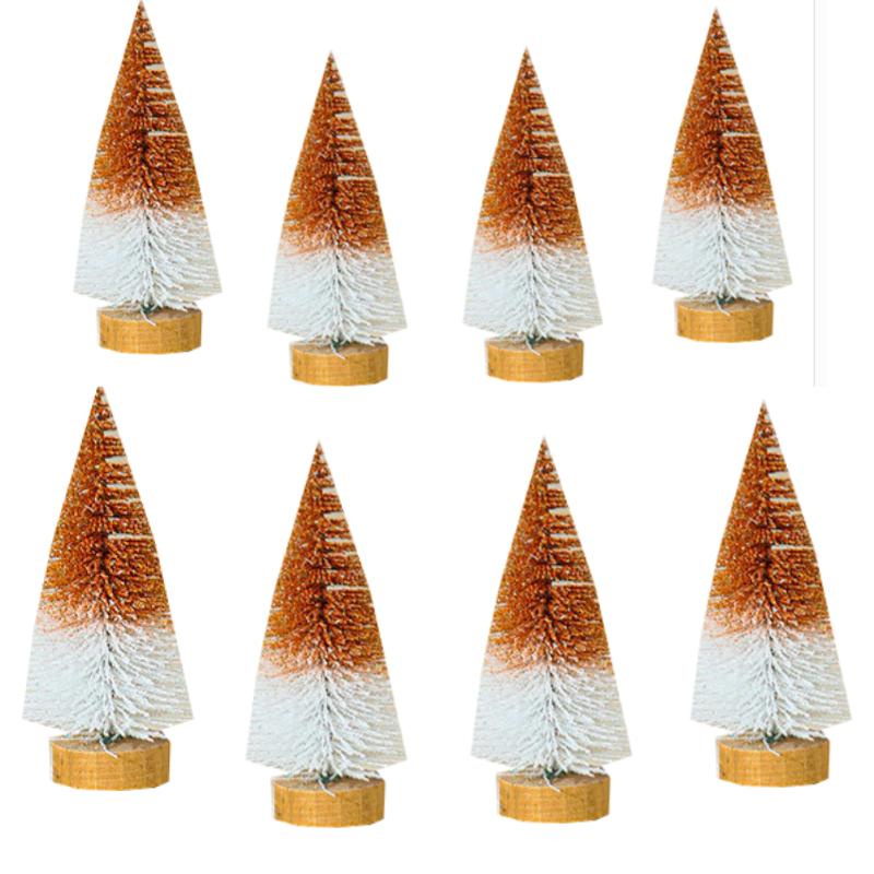 4/8PCS 10CM Christmas Tree Glitter Powder Colorful Mini Christmas Tree Christmas Table Decorations Cedar Decorations Home Decor
