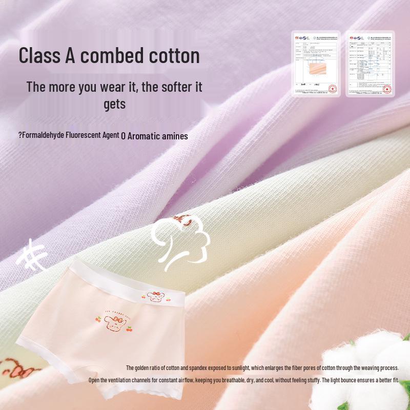 Reine Baumwoll-Boxershorts für Mädchen - Kein Hochrutschen, Ideal für Kinder und Teenager