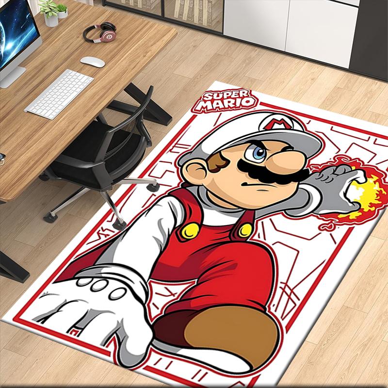 Mario Printed Carpetrugfor Office Chair Living Room Bedroom Kitchen Room Decor Gifts