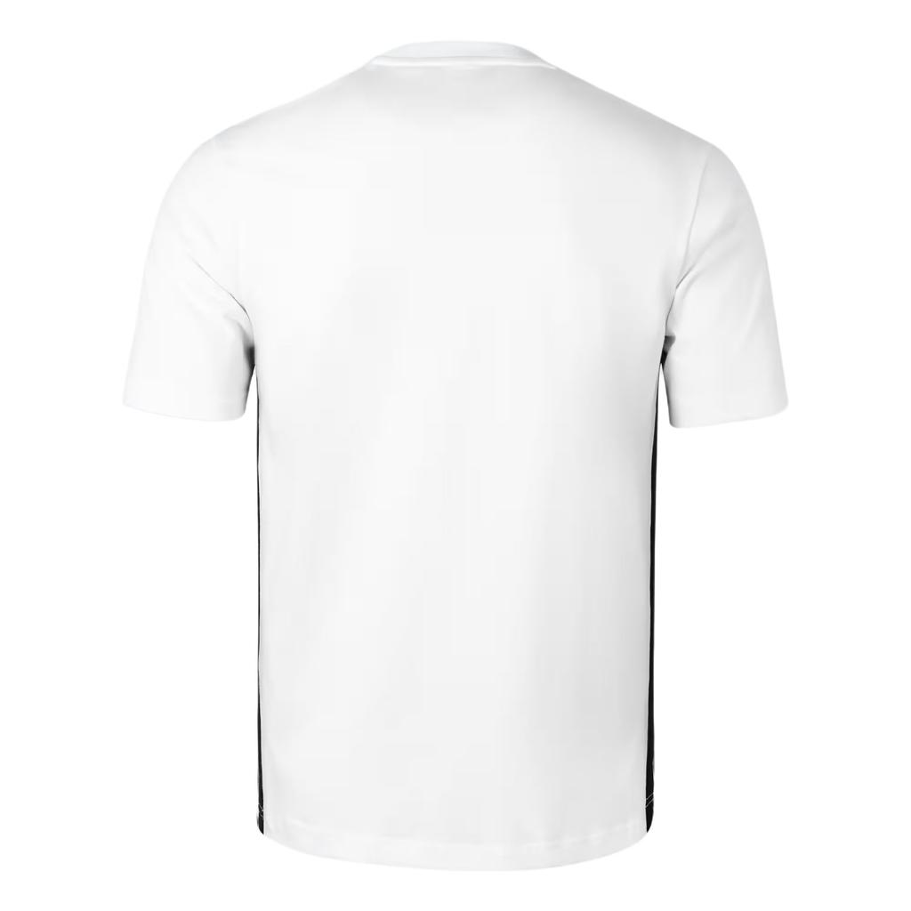 Adidas Essential Striped Crew Neck Logo Drop Shoulder Short Sleeve T-Shirt Men Tops White Black JY8563