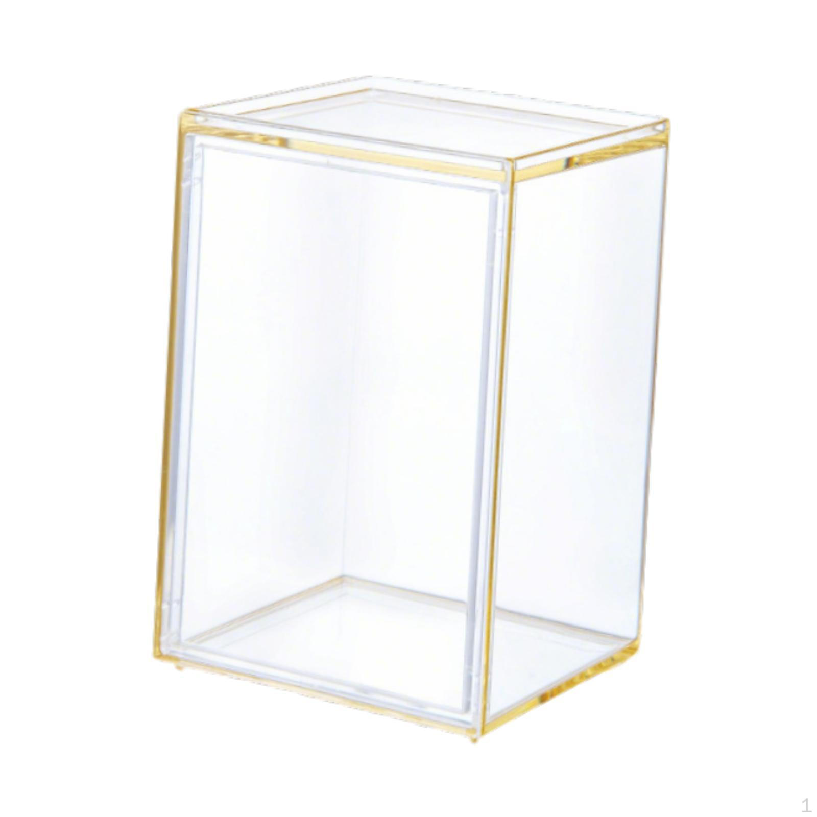 

Акриловый дисплейный бокс Прозрачный декоративный органайзер для хранения Витрина для куклы жёлтый