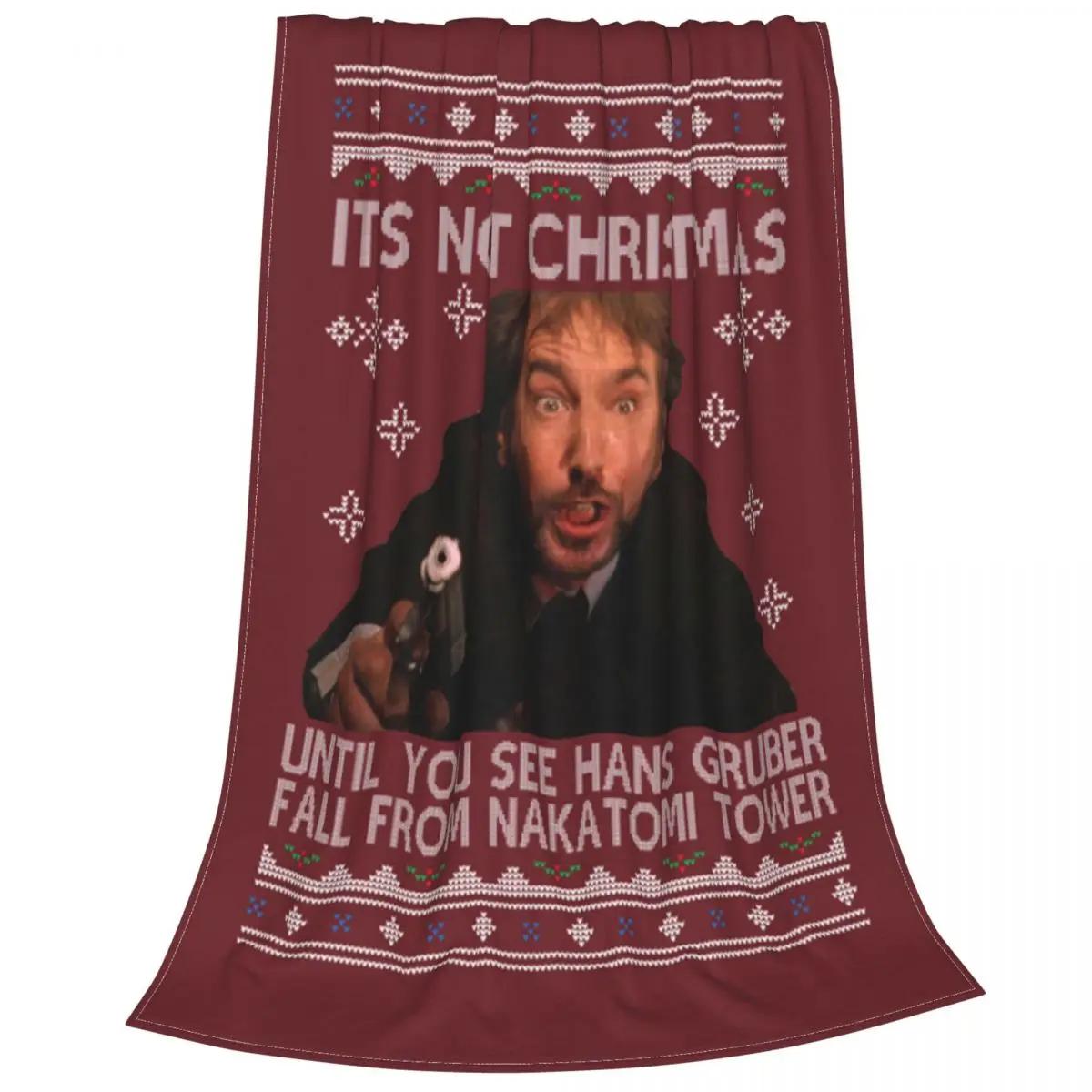 

Its Not Christmas Until Hans Gruber Falls From Nakatomi Tower Blanket Flannel Die Hard Warm Throw Blankets for Bedding Throws 100cmx150cm