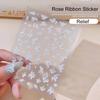Autocolant pentru unghii cu trandafiri Decorativ din PVC Multi-stiluri Destul de reliefat cu flori de trandafir Decor pentru unghii Decal Accesorii pentru unghii