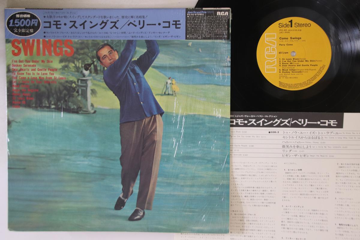 

LP Record PERRY COMO - Como Swings PG40 RCA 1977 Japan Obi Jazz Used