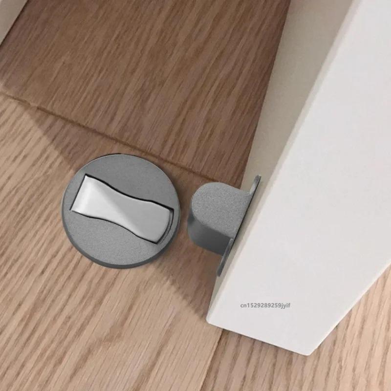 Invisible Magnetic Door Stopper Punch-free Windproof Mechanical Self-locking Door Stop Anti-collision Door Holder