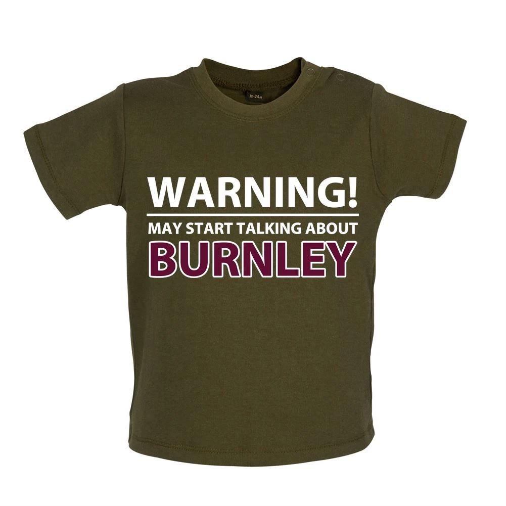 

Warning Talk Burnley - Baby Kids Boys Girls Unisex T-Shirt / Babygrow - Love Team Football Clarets 130