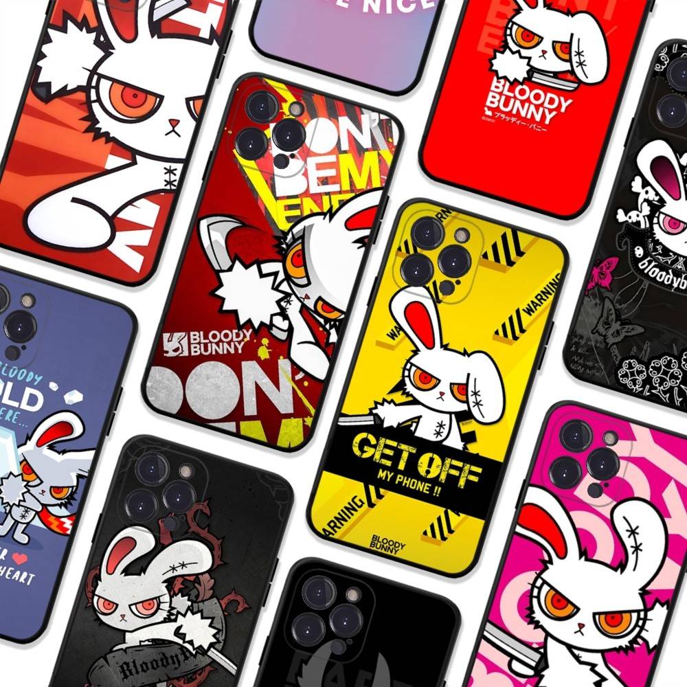 Anime B-Bloody Bunny Phone Case For Iphone 17 16 15 16e 14 13 12 11 Pro Max Plus Case Cover Coque