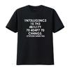 Intelligence Is the Ability To Adopt Change T Shirt Vintage Washed Top For Everyday Wear Fashion Casual Streetwear Comfortable