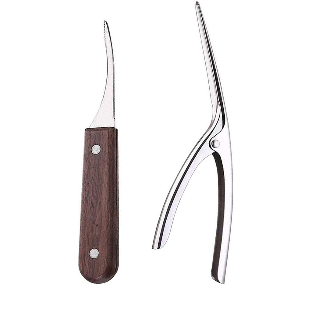 Steel Manual Cooking Prawn Peeler Lobster Shell Opener Shrimp Thread Knife Shrimp Deveiner Tool