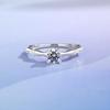 New Chinese Style Moissanite Bamboo Joint Ring: Elegant S925 Sterling Silver Jewelry for Women
