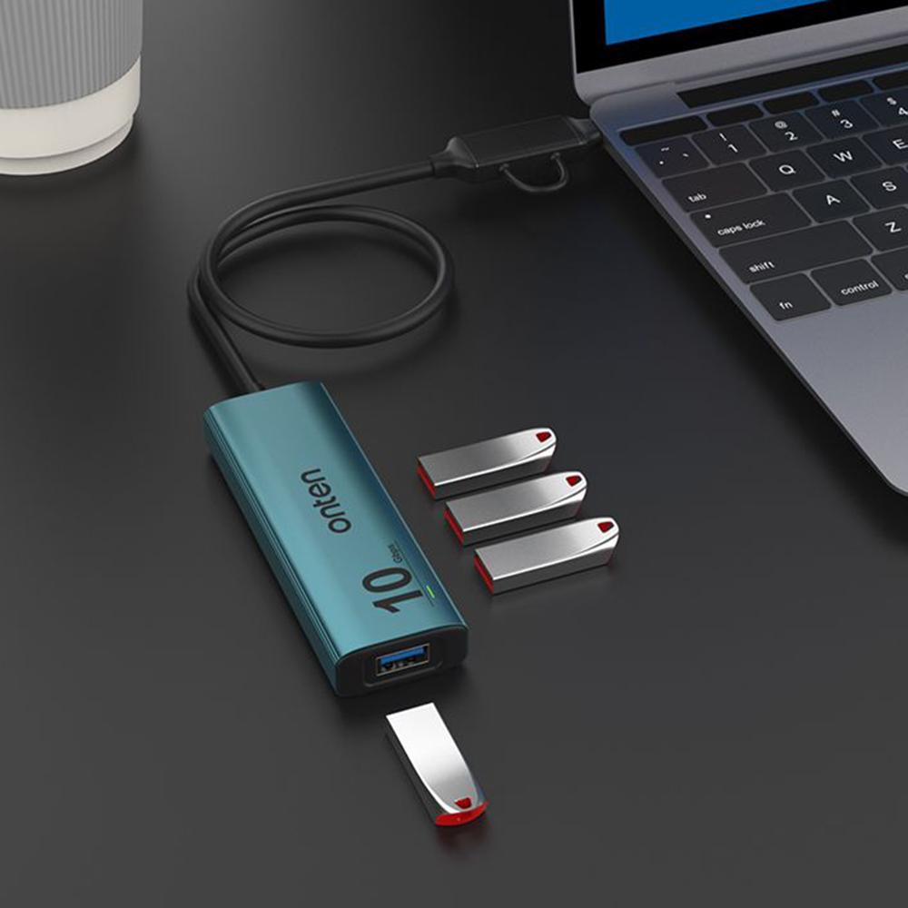 ONTEN UCA611+ 10G USB-A/USB-C to USB-A Converter 4 Port USB 3.2 Gen2 Hub with Charging Function