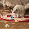5cm In Diameter Colorful Furry  Teaser Ball,  Handmade Interactive Ball, Pet Toy For Boredom Relief
