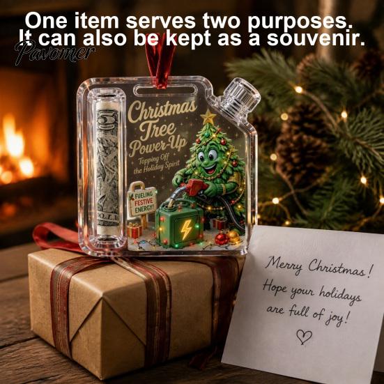 Feiertagsgeld-Geschenkhalter Weihnachts-Geld-Schmuckstück, Acryl für Bargeld, Einzigartiges Geschenk Lustige Weihnachtsbaum-Hänge Dekoration, Geschenke Party-Mitgebsel Karte