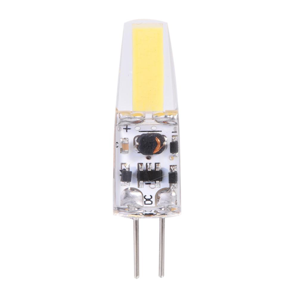 10Pcs ACCelsiusDC12-24V G4 COB LED Light Bulbs NOn Dimmable Silicone Lamp Fixtures (Warm White)