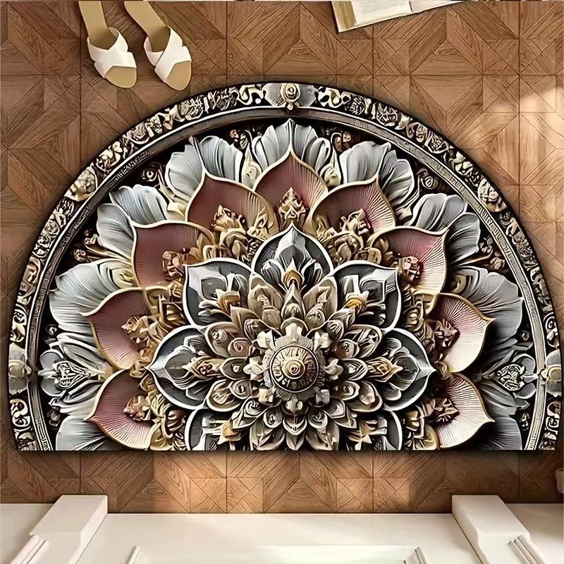 Semi-circular Carpet Retro American Home Floor Mat Entrance Mat