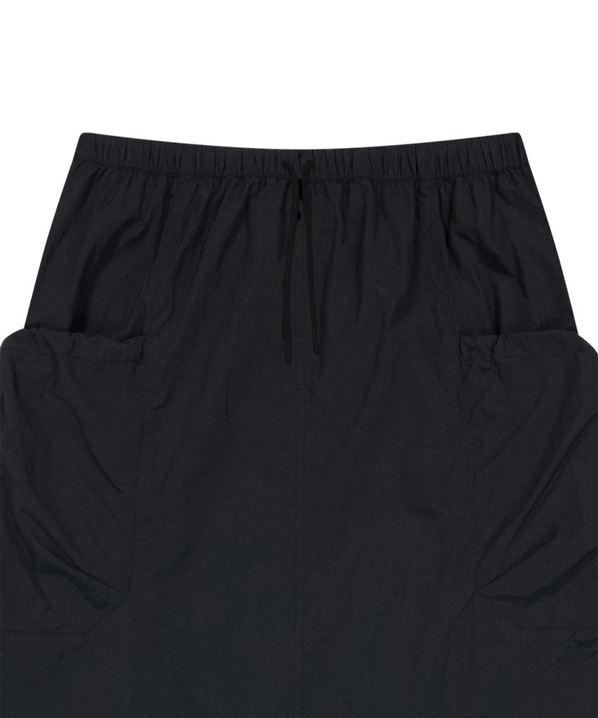 OFFGRID Nylon Shirred Panel Skirt - Black
