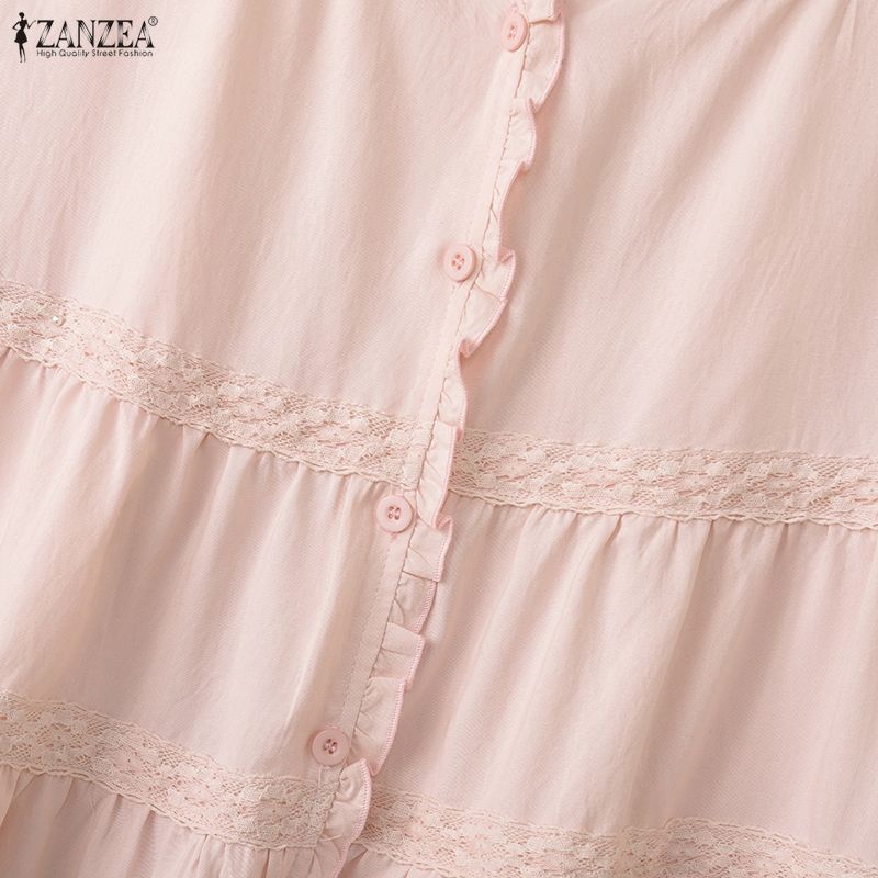 ZANZEA Damen Sommer Casual V-Ausschnitt Ärmellose Tanktops