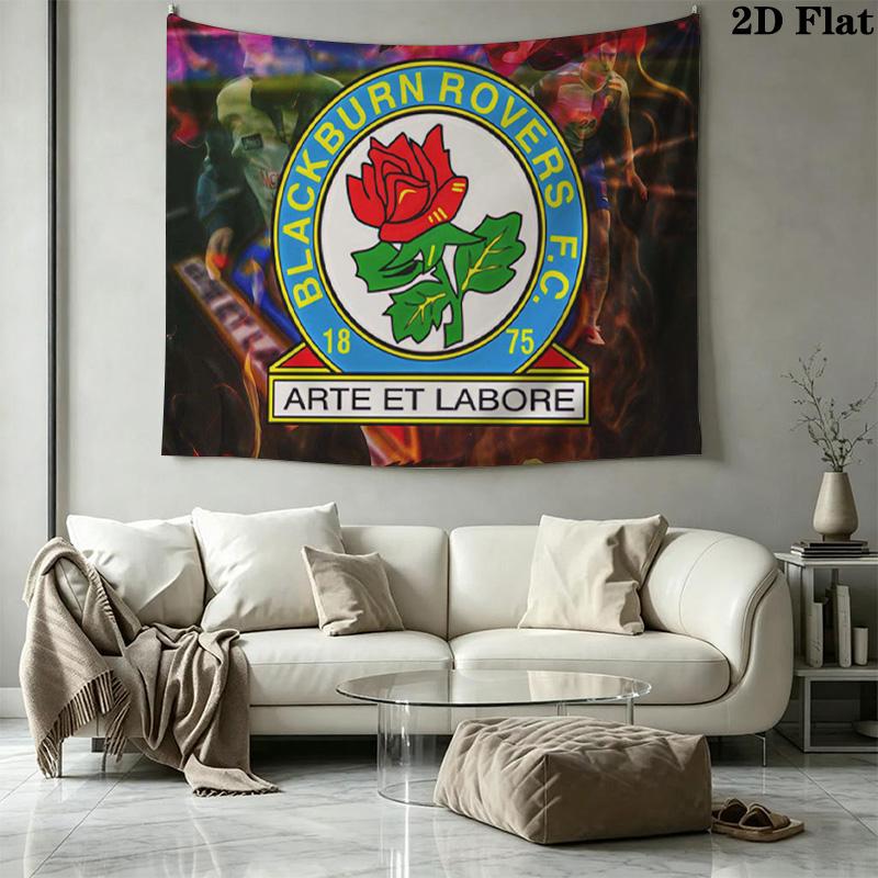Arazzo da Parete Blackburn Rovers Appeso Estetico alla Parete Coperta in Tessuto Stampato Arazzi Decorativi per Camera da Letto Soggiorno Decorazioni per la Casa