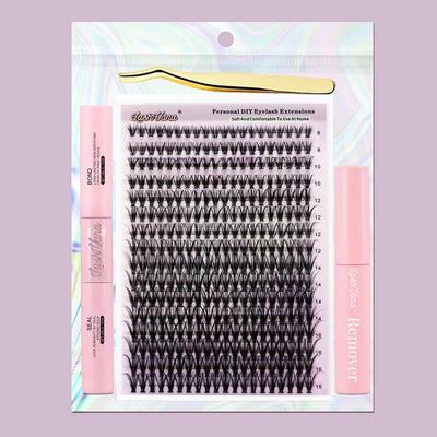 DIY Lash Extension Kit: European & American Cluster False Eyelashes & Tools
