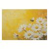 4pcs Linen Placemat Set, Bee Dance Floral Fabric Table Mats, Suitable for Kitchen and Restaurant Decoration, Family Gathering Dinner Table Decoration,