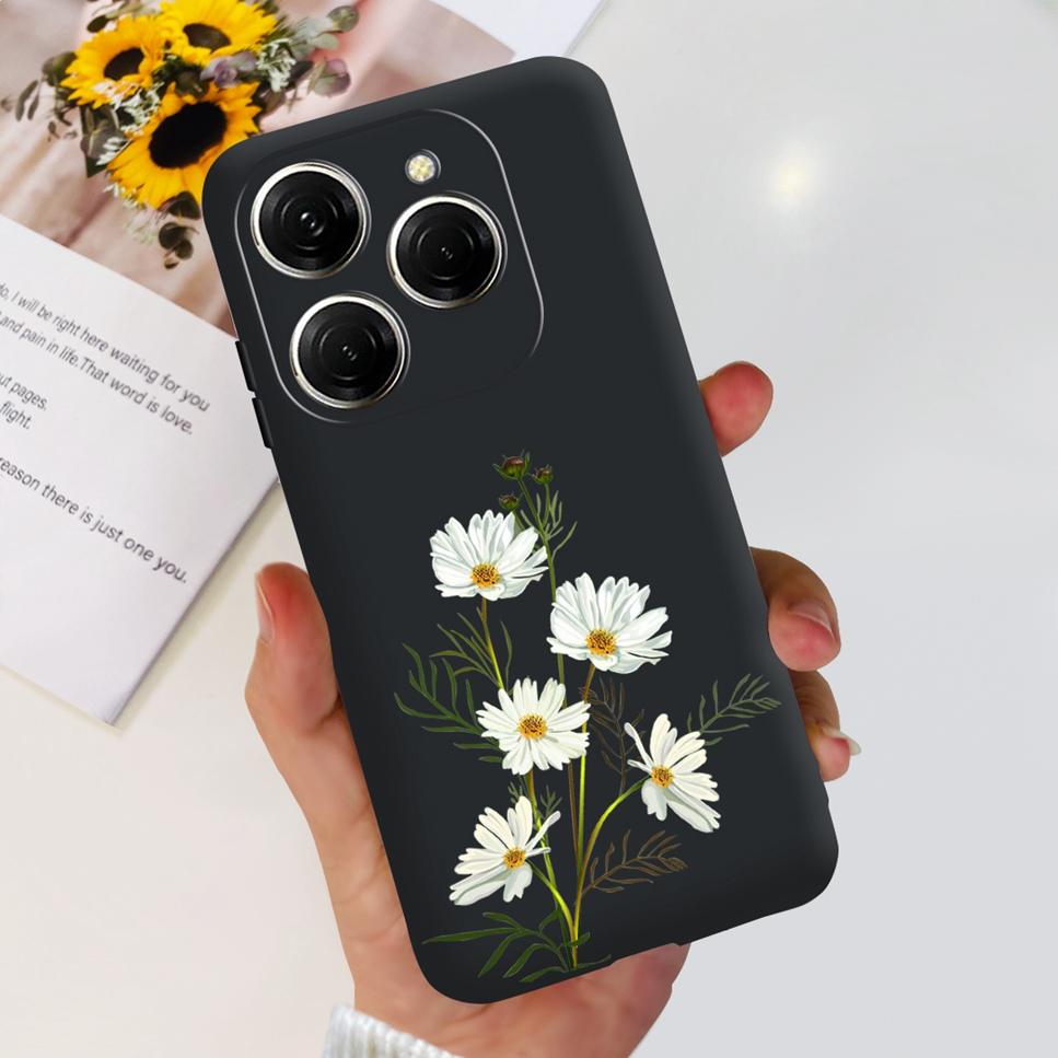 For Tecno Spark 20 Pro Case Astronaut Luxury Flower TPU Soft Silicone Back Cover For Tecno Spark 20Pro 6.78" Bumper Phone Case