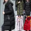 Fashion Women Winter Warm Cotton Hooded Winter Long-Sleeved Overcoat