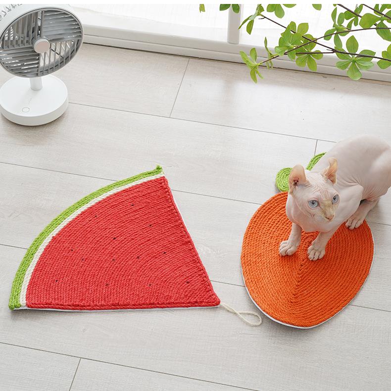 Meowxianer Watermelon Cat Scratching Board & Hemp Mat Cat Toy Set