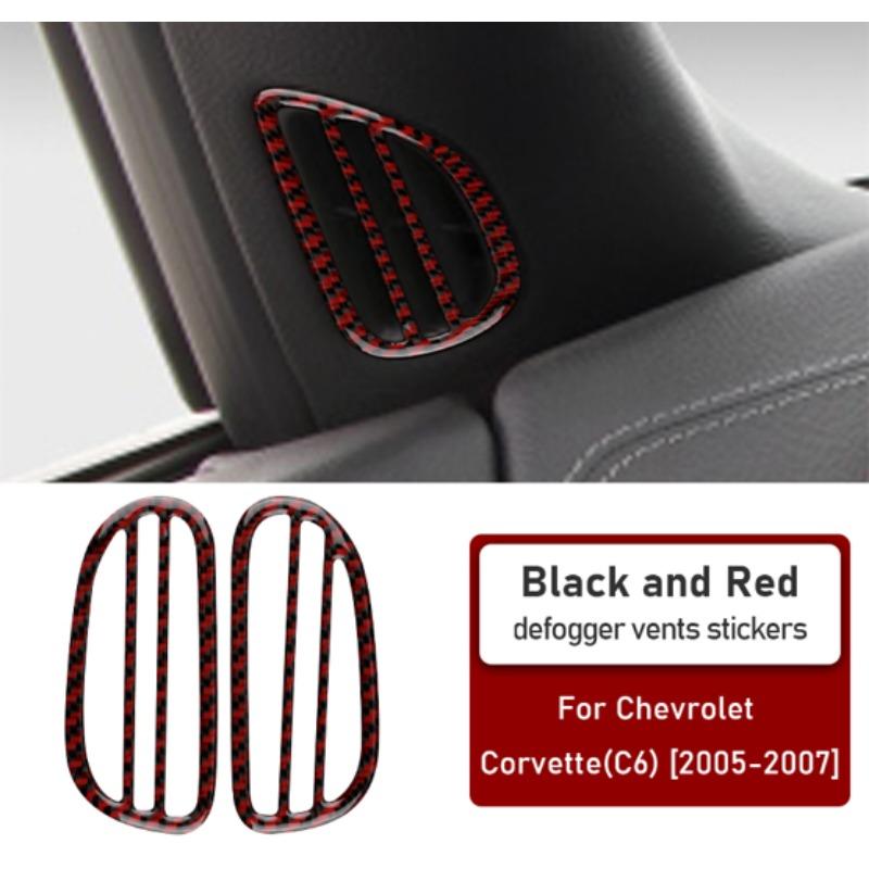 Carbon Fiber Style Interior Sticker for Corvette C6 2005-2007 A Pillar Air Vent Trim One Size