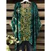 Camiseta de Mujer Moda Leopardo Impresión 3D Tops Verano Sexy Cuello Redondo Manga Corta Camiseta Calle Casual Holgada Ropa de Mujer