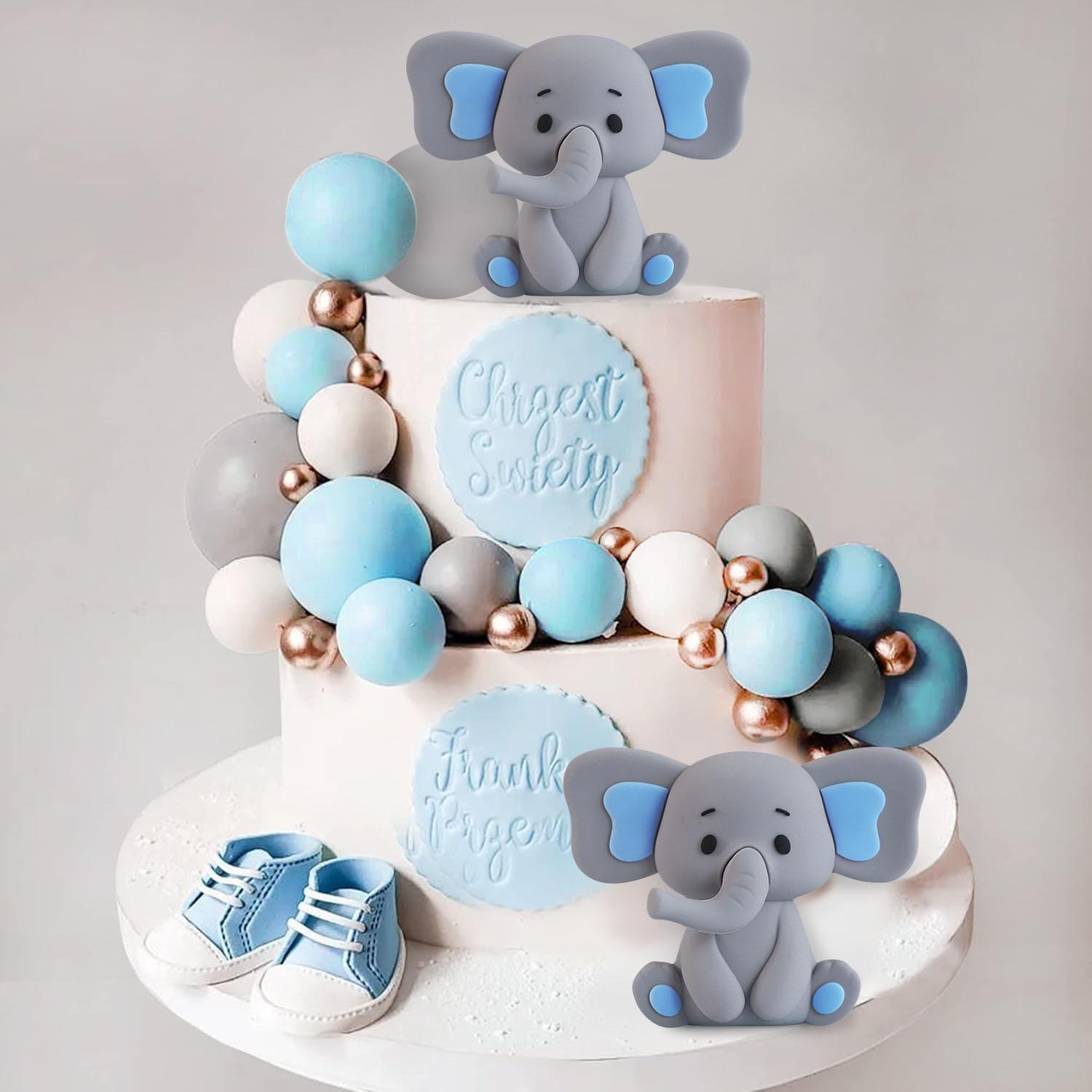 

34 шт. Шарики для украшения торта в виде слона, топперы для торта для детского праздника, принадлежности для вечеринки по случаю дня рождения в тематике джунглей с животными