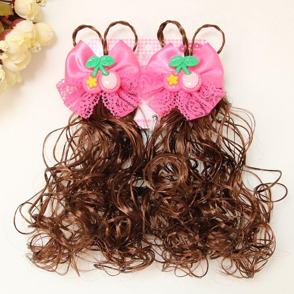 2Pcs Headwear Kids Hairpin Wig Cute Girl Curly Hair Princess Children Hair Clip  Baby