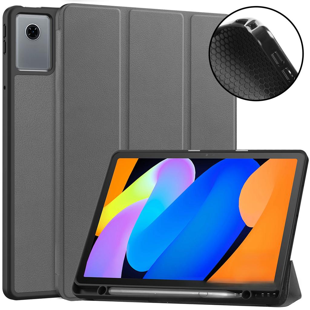 Tablet Protective Cover For Lenovo Idea Tab11 TB336FU Three Fold TPU Pen Slot Soft Shell Case