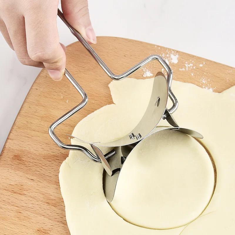 304 Stainless Steel Dough Circle Roller Machine Dumpling Maker Kitchen Pastry Embosser DIY Pie Ravioli Pasta Baking Accessories