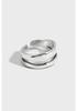 S925 Sterling Silver Retro Thai Double Layer Smooth Worn-out Women's Ring - European and American Style.