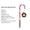 ABS Candy Cane Солнечная батарея Land Lamp с солнечной батареей Snowflake и штекерным двойного назначения Ground Plug Light для дворовой лужайки