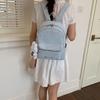 Schoolbag Korean version ins cute rabbit backpack bag female solid color simple fashion student schoolbag large capacity versatile backpack