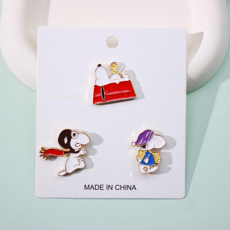 Snoopy Cartoon Enamel Pin Brooch - Cute Japanese Animal Accessories