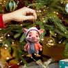 Adorable Acrylic Flat Pig Pendant Hanging Ornament For Car Interior Decoration
