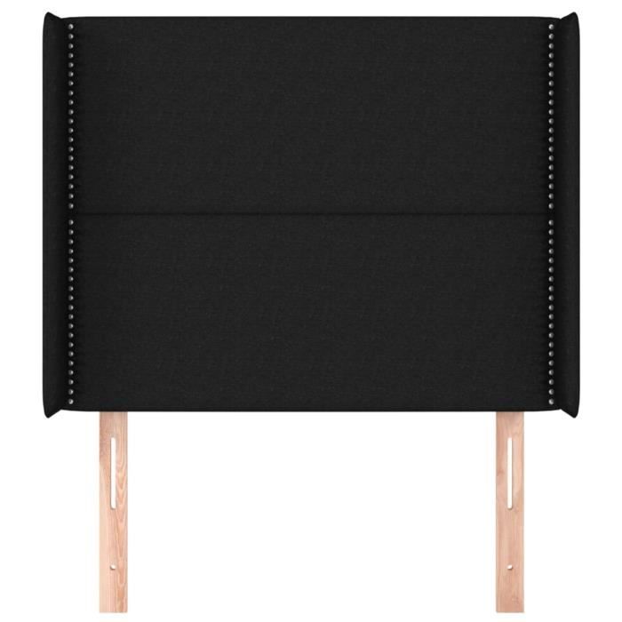 VidaXL Headboard with Ears Black 103x16x118-128 Cm Fabric3119432