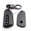 Carbon Fiber Smart Car Key Fob Cover Case Chain Ring For Vw Golf Gti Mk8 Id.3 Id.4 Atlas Seat Tarraco Ateca Cupra Formentor Born