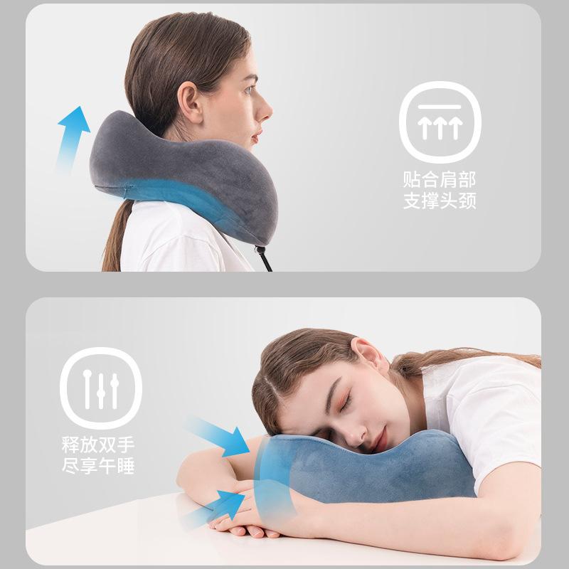 New Xiaomi U Shaped Travel Pillow Neck Support Head Rest Cushion Soft Car Air Flight Inflatable Pillows Travel Nap Rest Cushion