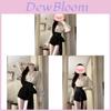 Girls Spring Autumn Casual Suit With Pure Sheep Wool Fabric And Colorblock Design For Ladies