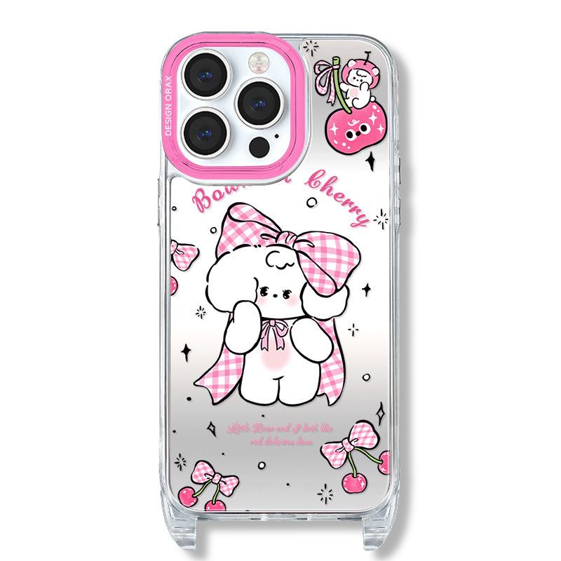 Zhitai Lanyard Mirror Case for iPhone 13, 14, 15, and 16 Pro Max