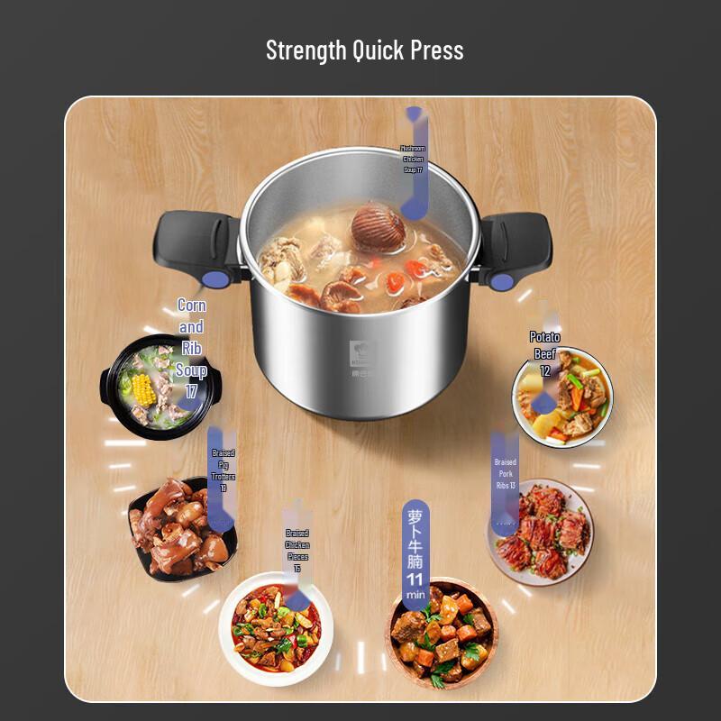 KOBACH KYS-24B31 German-Style 304 Stainless Steel Pressure Cooker