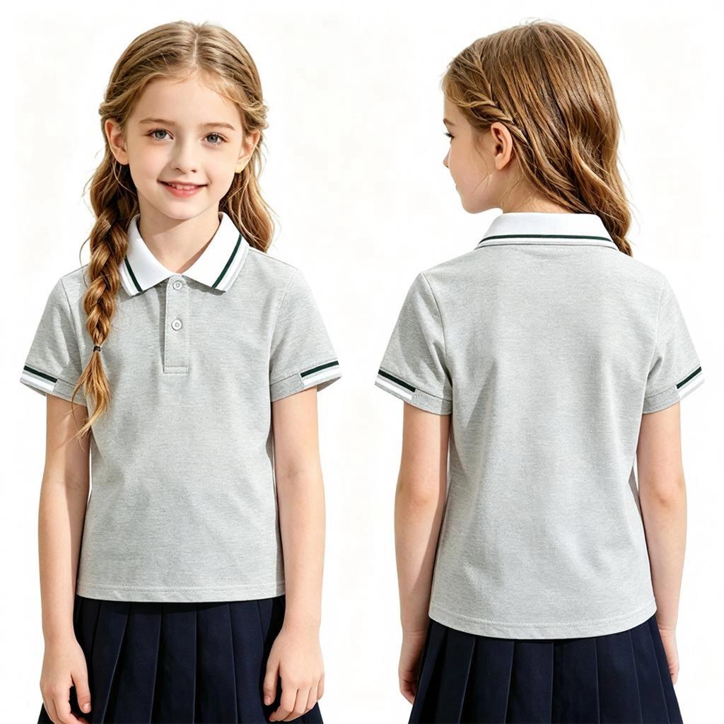 Kids Quick Dry T-Shirt Short Sleeve Breathable for School Class Uniform