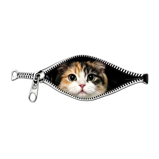 

Car Stickers Zipper Cat Shape Adhesive Waterproof Scratch Cover Stickers Durable Car Decals for Cars Electric Vehicles Windows