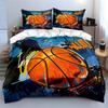 Basketball Abstrakte Kunst Set Mehrere Größen Kinder- und Schlafzimmer für Erwachsene Exquisites 3-teiliges Bettwäsche-Set, Geschenk