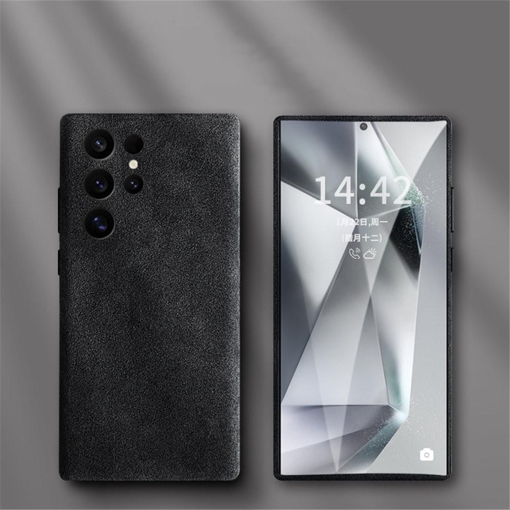 Echtes Alcantara Leder Magsafe Hülle für Samsung Galaxy S24 S25 S25 Ultra Magnetische Hülle