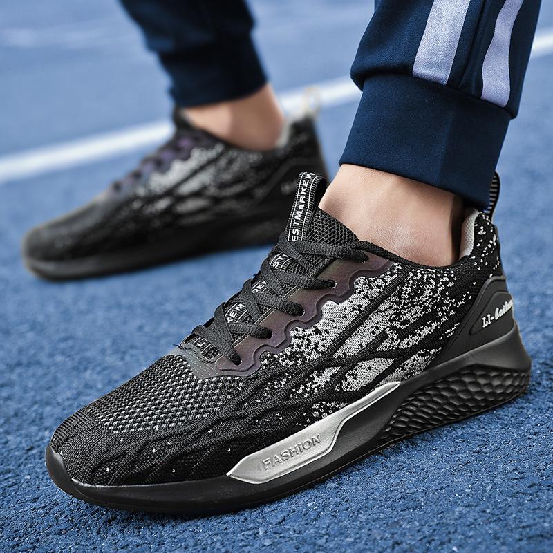 Spring popular men's shoes fly-woven mesh men's shoes trendy shoes ultra-light fashion casual shoes sports shoes running shoes men